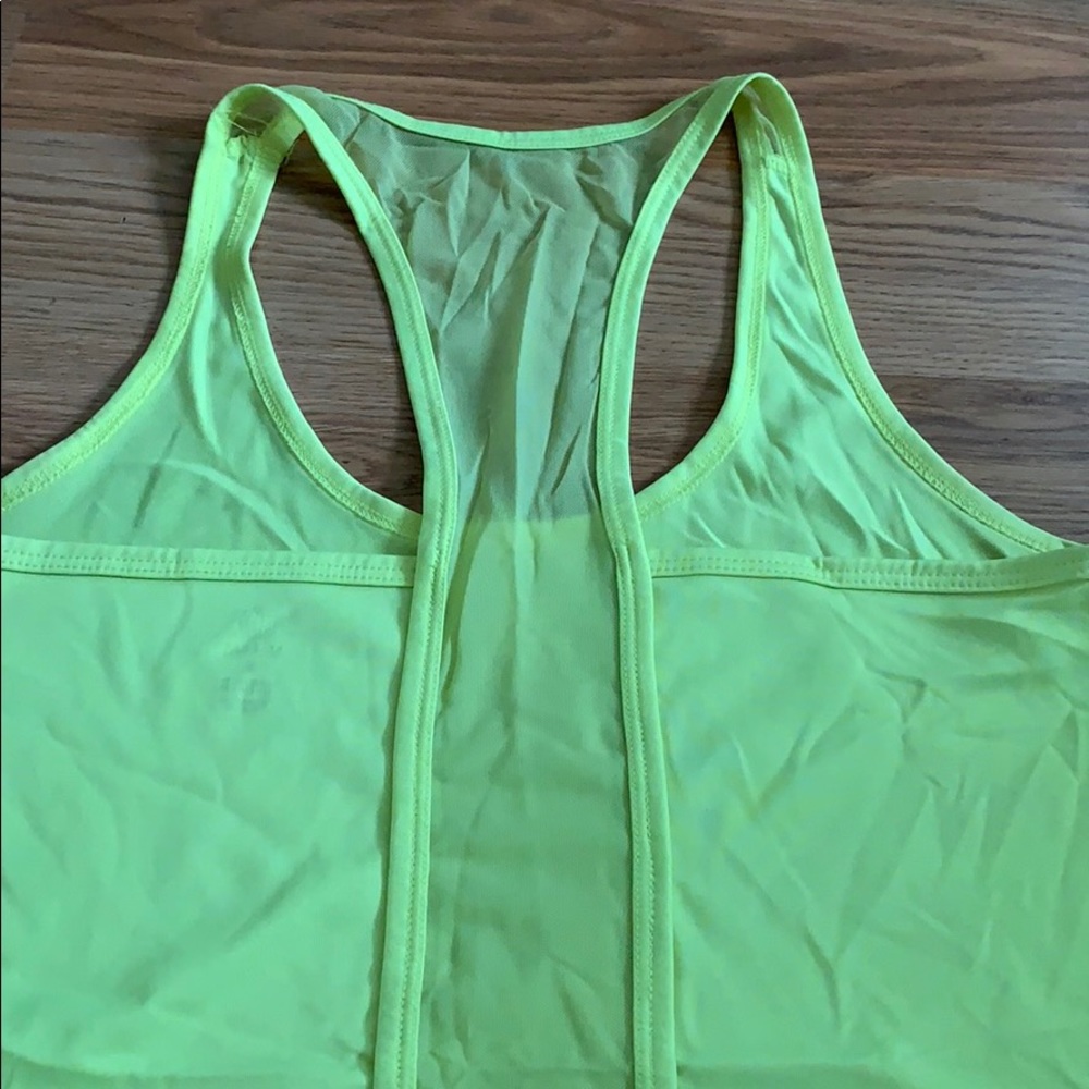 Neon Yellow Balance Collection Workout Tank - Picture 3 of 4